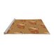 Sideview of Machine Washable Transitional Dark Orange Rug, wshpat1233org