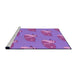 Sideview of Machine Washable Transitional Purple Rug, wshpat1233pur