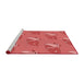 Sideview of Machine Washable Transitional Red Rug, wshpat1233rd