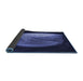 Thickness of Patterned Night Blue Rug, pat1234blu