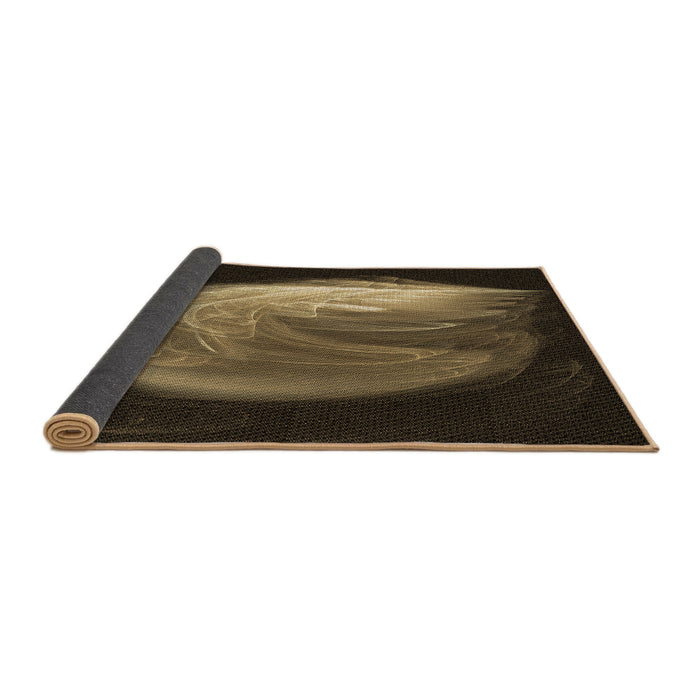 Thickness of Patterned Light Brown Rug, pat1234brn