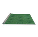 Sideview of Machine Washable Transitional Forest Green Rug, wshpat1235lblu