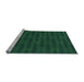 Sideview of Machine Washable Transitional Deep Emerald Green Rug, wshpat1236lblu