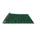 Thickness of Patterned Deep Emerald Green Rug, pat1236lblu