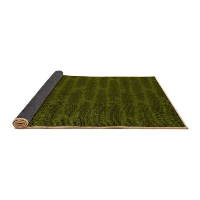 Thickness of Patterned Olive Green Rug, pat1236yw