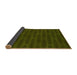 Thickness of Patterned Olive Green Rug, pat1236yw