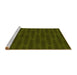 Sideview of Machine Washable Transitional Olive Green Rug, wshpat1236yw