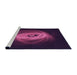 Sideview of Machine Washable Transitional Dark Magenta Purple Rug, wshpat1237pur