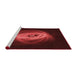 Sideview of Machine Washable Transitional Maroon Red Rug, wshpat1237rd