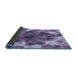 Thickness of Patterned Purple Mimosa Purple Rug, pat1238blu