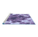 Sideview of Machine Washable Transitional Purple Mimosa Purple Rug, wshpat1238blu