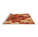 Sideview of Machine Washable Transitional Orange Rug, wshpat1238org