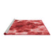 Sideview of Machine Washable Transitional Red Rug, wshpat1238rd