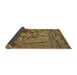 Thickness of Patterned Orange Gold Rug, pat1239brn