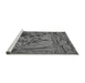 Sideview of Machine Washable Transitional Dark Gray Rug, wshpat1239gry