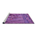 Sideview of Machine Washable Transitional Dark Magenta Purple Rug, wshpat1239pur