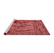 Sideview of Machine Washable Transitional Red Rug, wshpat1239rd