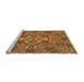 Sideview of Machine Washable Transitional Orange Rug, wshpat124org