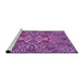 Sideview of Machine Washable Transitional Dark Magenta Purple Rug, wshpat124pur