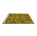 Sideview of Machine Washable Transitional Yellow Rug, wshpat124yw