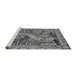 Sideview of Machine Washable Transitional Dark Gray Rug, wshpat1240gry