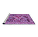 Sideview of Machine Washable Transitional Dark Magenta Purple Rug, wshpat1240pur