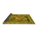 Thickness of Patterned Dark Bronze Brown Rug, pat1240yw