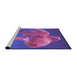 Sideview of Machine Washable Transitional Dark Orchid Purple Rug, wshpat1241pur