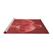 Sideview of Machine Washable Transitional Orange Rug, wshpat1241rd