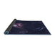 Thickness of Patterned Night Blue Rug, pat1242blu