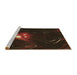 Sideview of Machine Washable Transitional Black Brown Rug, wshpat1242brn