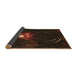 Thickness of Patterned Black Brown Rug, pat1242brn