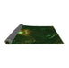 Thickness of Patterned Black Rug, pat1242grn
