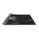Thickness of Patterned Black Rug, pat1242gry
