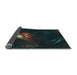 Thickness of Patterned Midnight Gray Rug, pat1242lblu