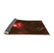 Thickness of Patterned Red Brown Rug, pat1242org