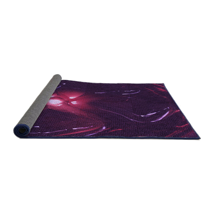 Thickness of Patterned Purple Rug, pat1242pur