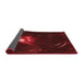 Thickness of Patterned Saffron Red Rug, pat1242rd