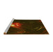 Sideview of Machine Washable Transitional Dark Bronze Brown Rug, wshpat1242yw