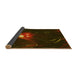 Thickness of Patterned Dark Bronze Brown Rug, pat1242yw