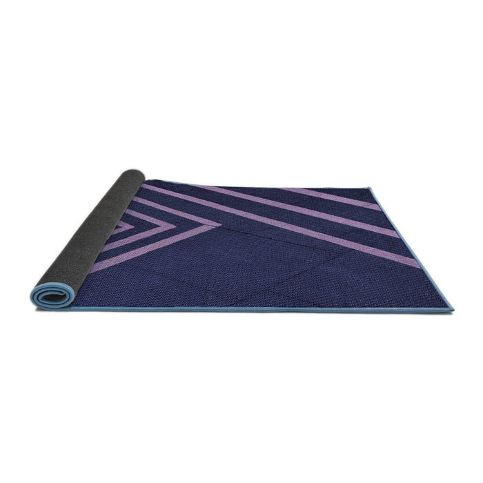 Thickness of Patterned Light Purple Rug, pat1243blu