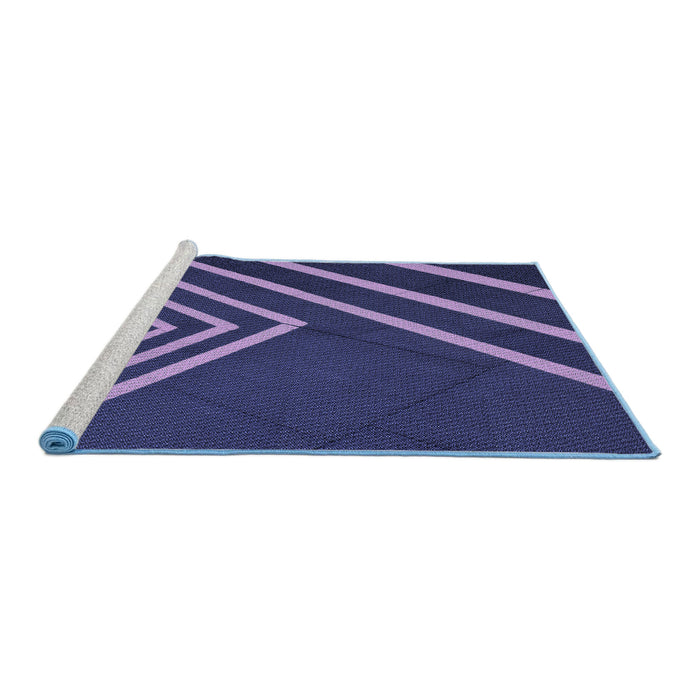 Sideview of Machine Washable Transitional Light Purple Rug, wshpat1243blu