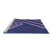 Sideview of Machine Washable Transitional Light Purple Rug, wshpat1243blu