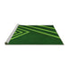 Sideview of Machine Washable Transitional Deep Emerald Green Rug, wshpat1243grn