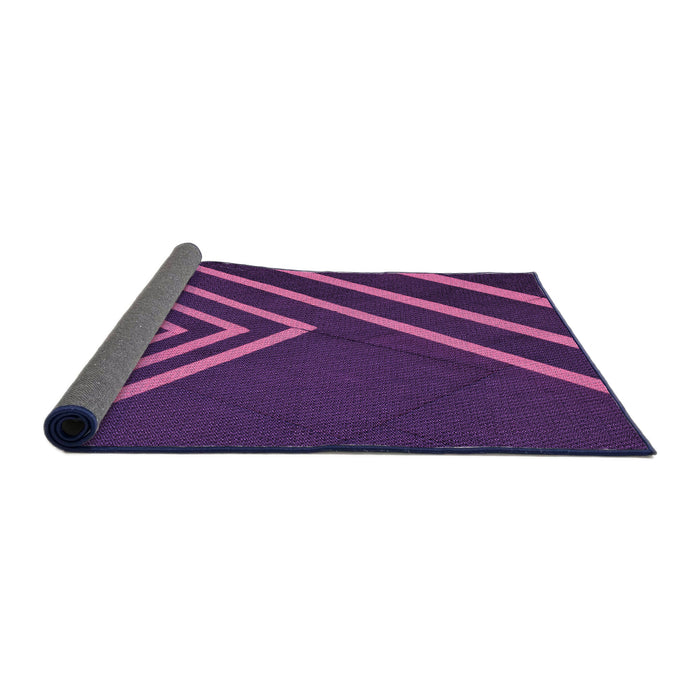 Thickness of Patterned Orchid Purple Rug, pat1243pur