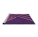 Sideview of Machine Washable Transitional Orchid Purple Rug, wshpat1243pur