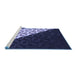 Sideview of Machine Washable Transitional Periwinkle Purple Rug, wshpat1244blu