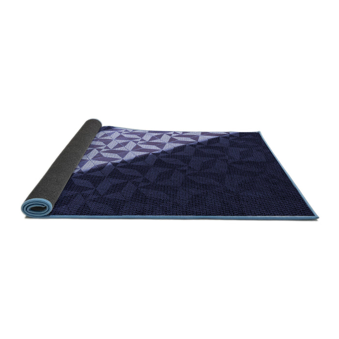 Thickness of Patterned Periwinkle Purple Rug, pat1244blu