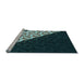 Sideview of Machine Washable Transitional Deep Teal Green Rug, wshpat1244lblu