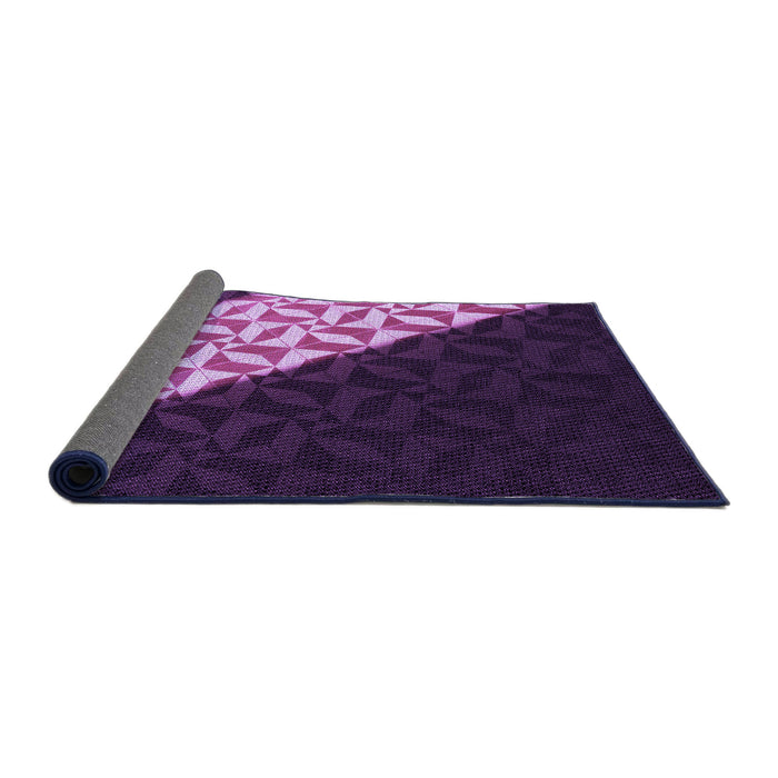 Thickness of Patterned Dark Purple Rug, pat1244pur